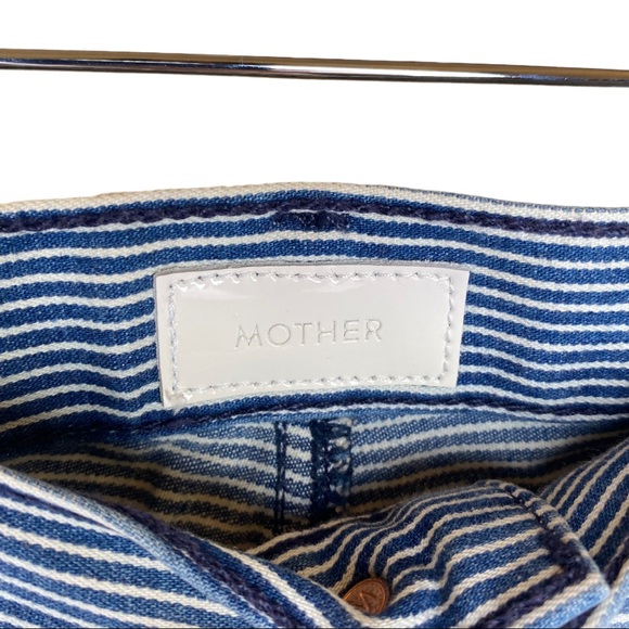 MOTHER railroad Jean Skirt SNS On the Road Striped 27 - Picture 6 of 16